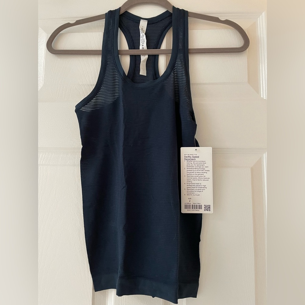 Navy lululemon workout tank new with tags
